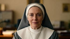 Sister M. Mikela Meidl in nun's habit, new OSF HealthCare President.